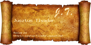 Jusztus Tivadar névjegykártya